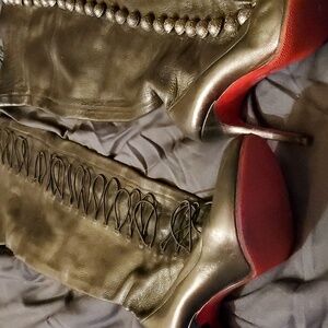 Christian Louboutin Fabiola Boots Rare almond shape sz 7